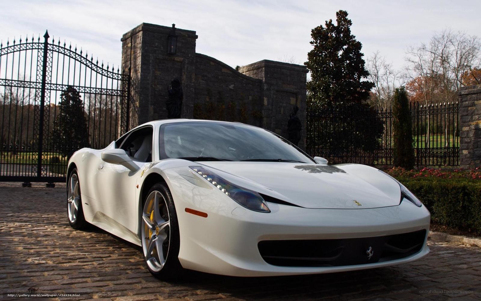 White Ferrari 458 Italia