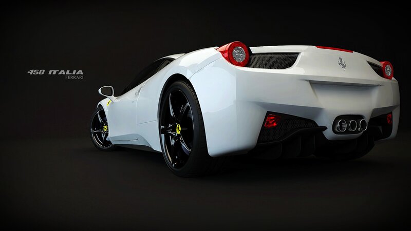 White Ferrari 458 Italia