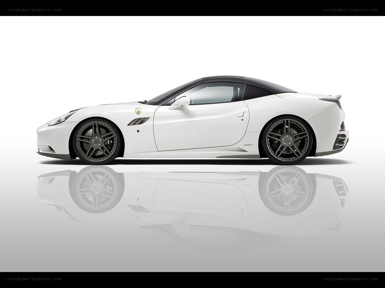 white ferrari cabriolet