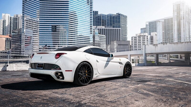 White Ferrari California — Dramatic