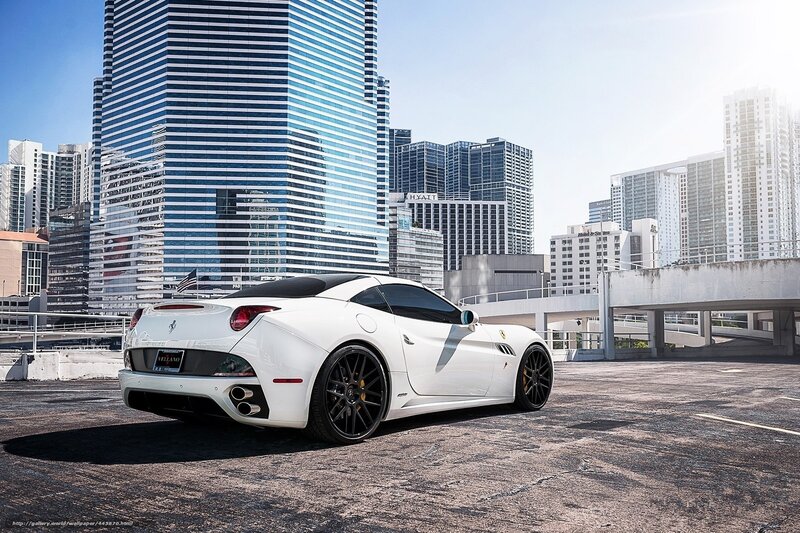 White Ferrari California