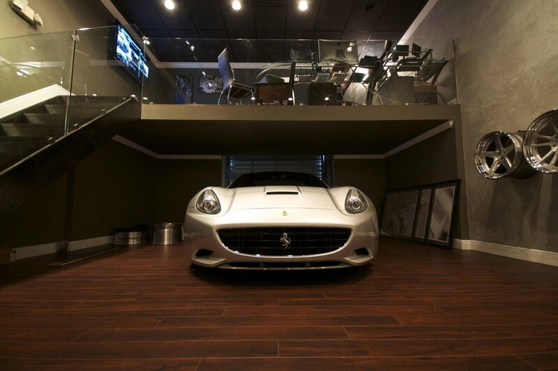 White Ferrari Car — Brown