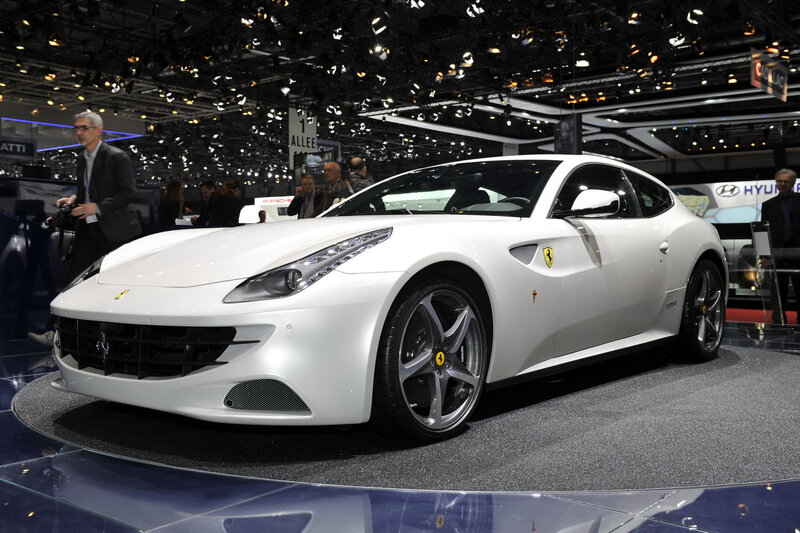 White Ferrari Car — Showroom