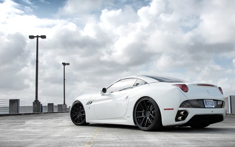 white ferrari cayman