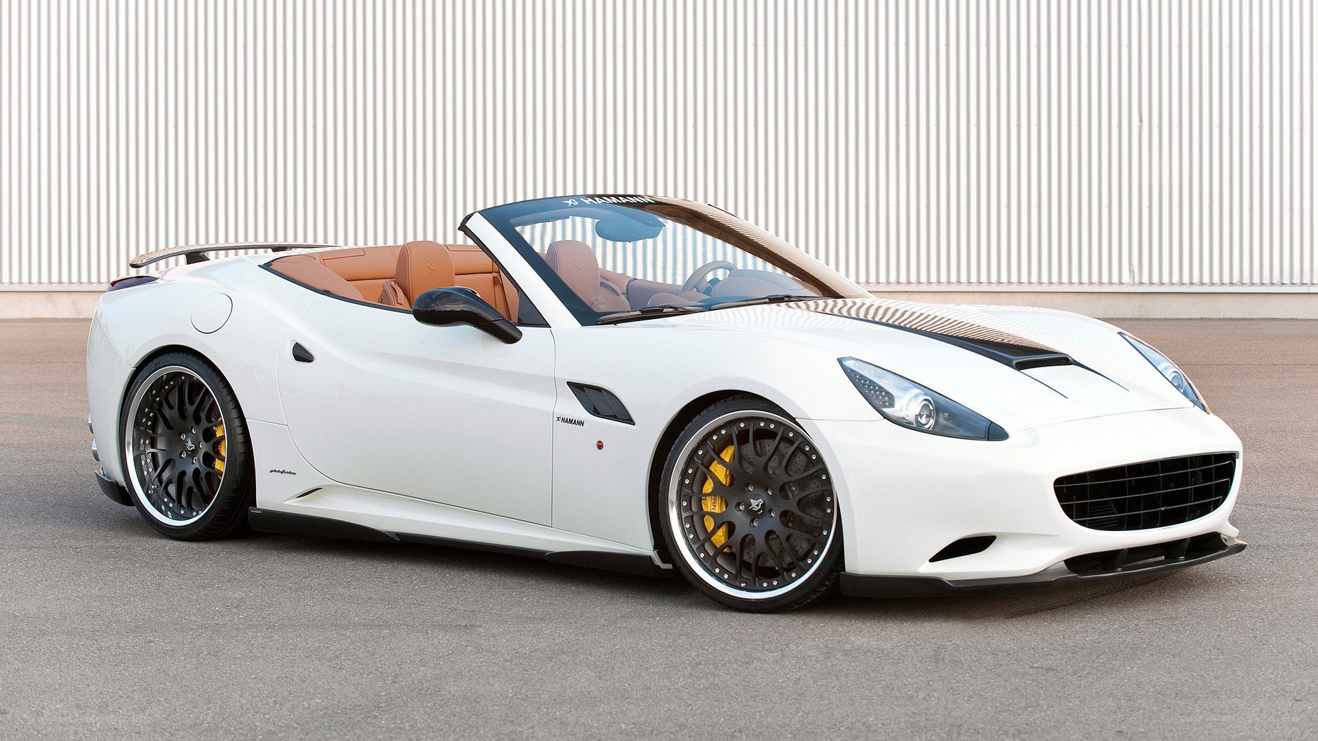 white ferrari convertible car