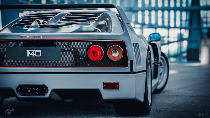 White Ferrari F40 — Gray
