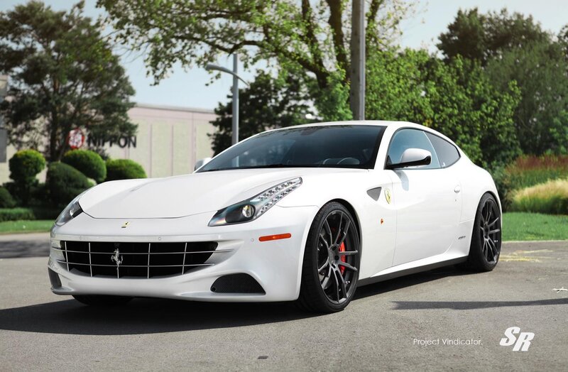 white ferrari ff sports car