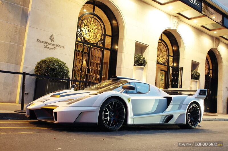 White Ferrari Fxx — Dramatic