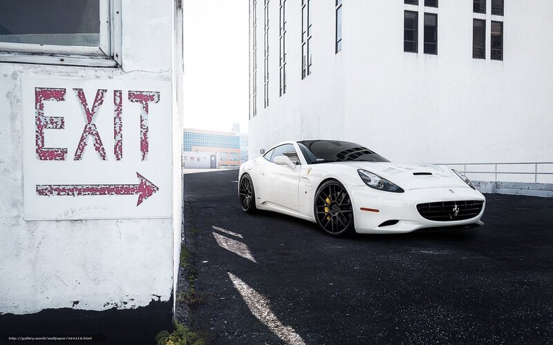 White Ferrari in alley