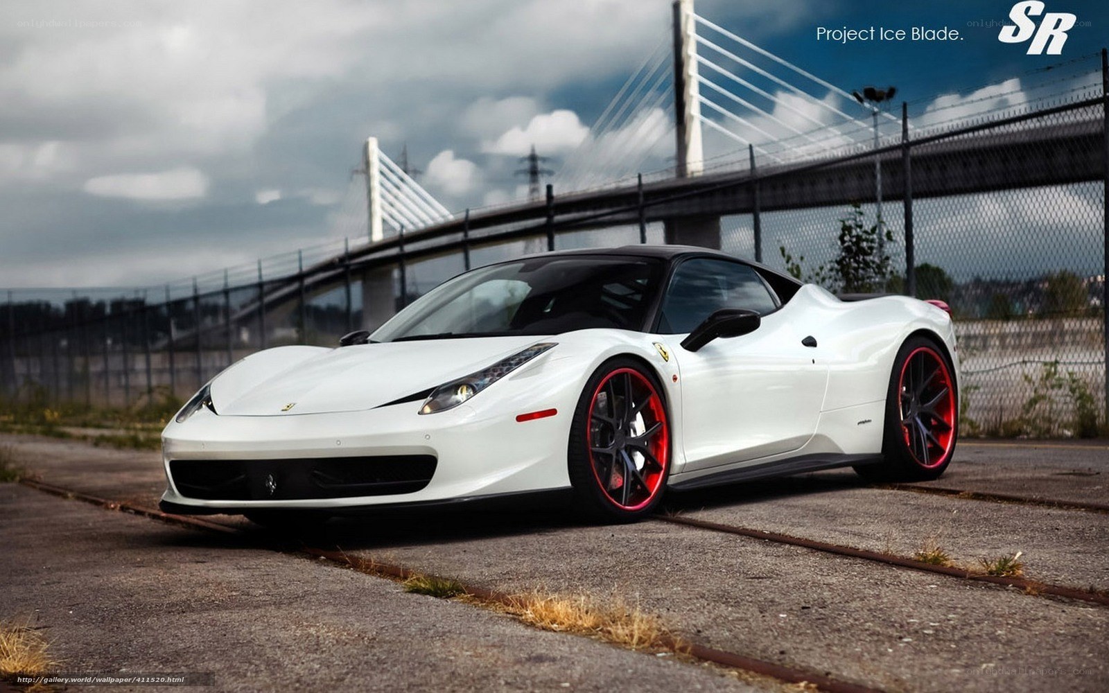white ferrari on concrete