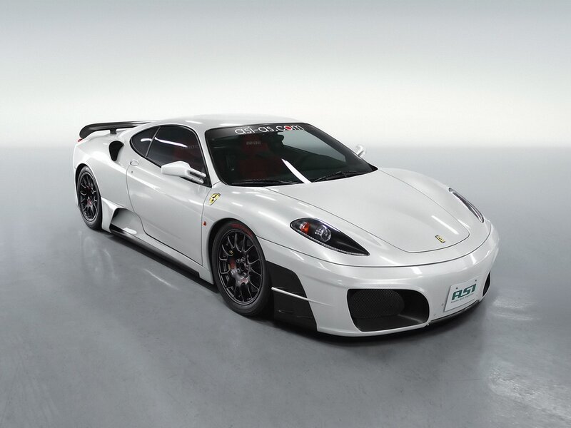 white ferrari race car