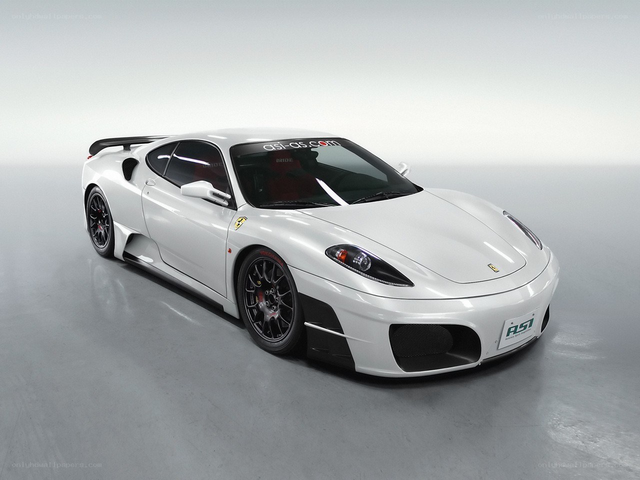 white ferrari race car