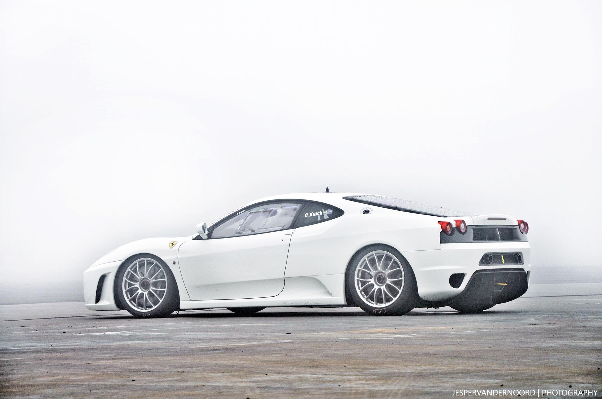 white ferrari race car