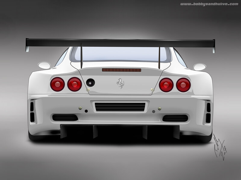 white ferrari race car