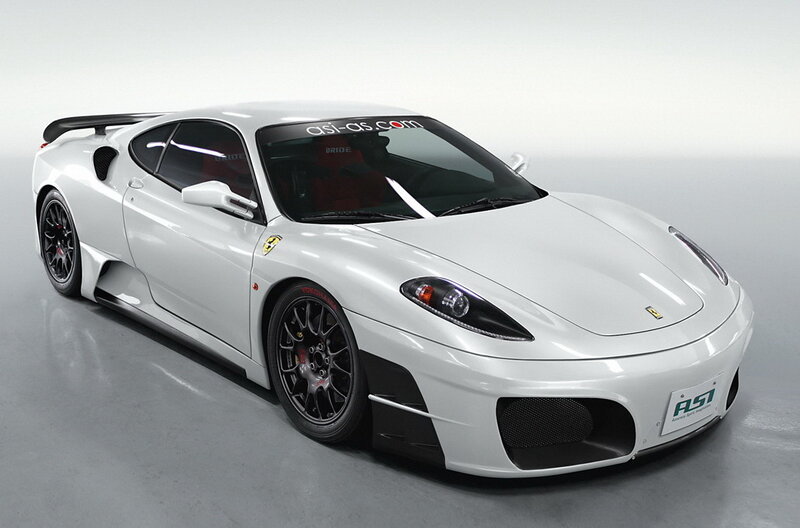 white ferrari sports car