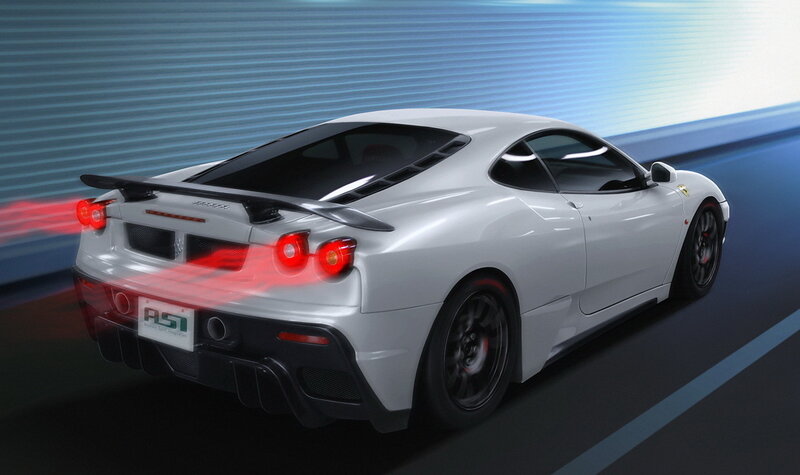 white ferrari sports car