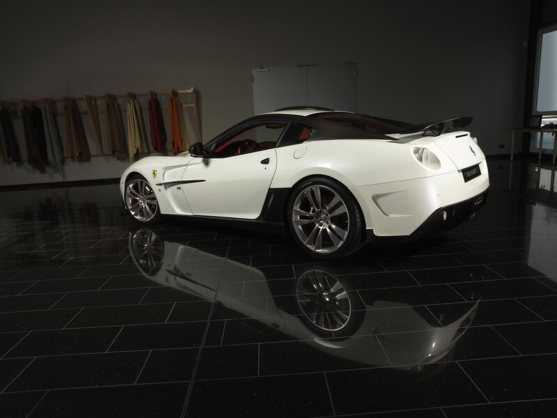 White Ferrari sports car