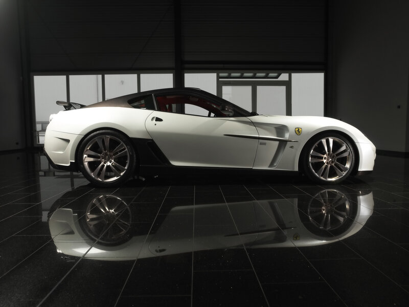 white ferrari sports car