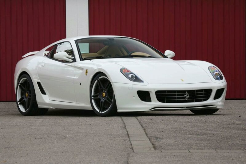 white ferrari sports car