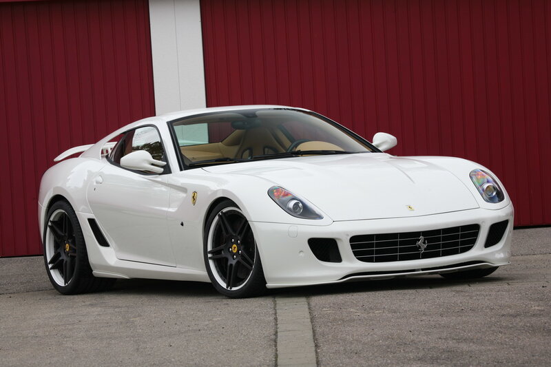 White Ferrari sports car