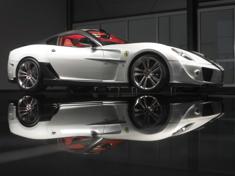 White Ferrari sports car