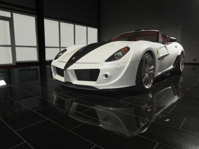 White Ferrari sports car