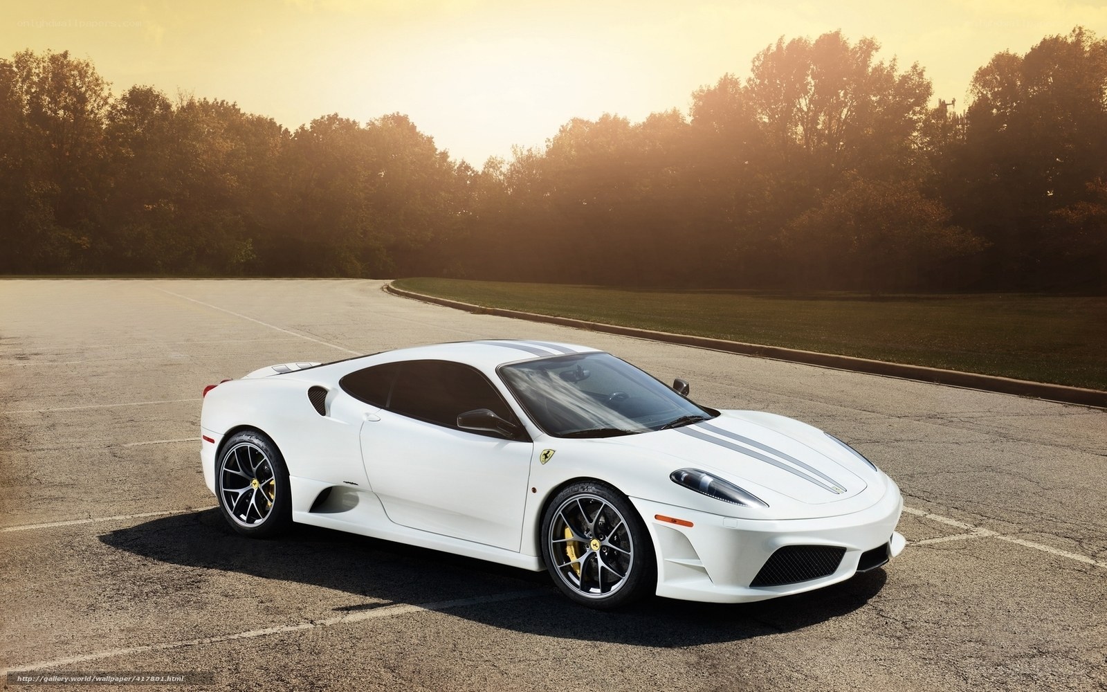 white ferrari sports car
