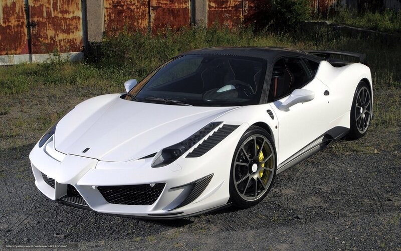 white ferrari sports car