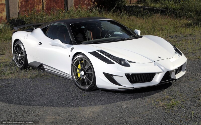 white ferrari sports car