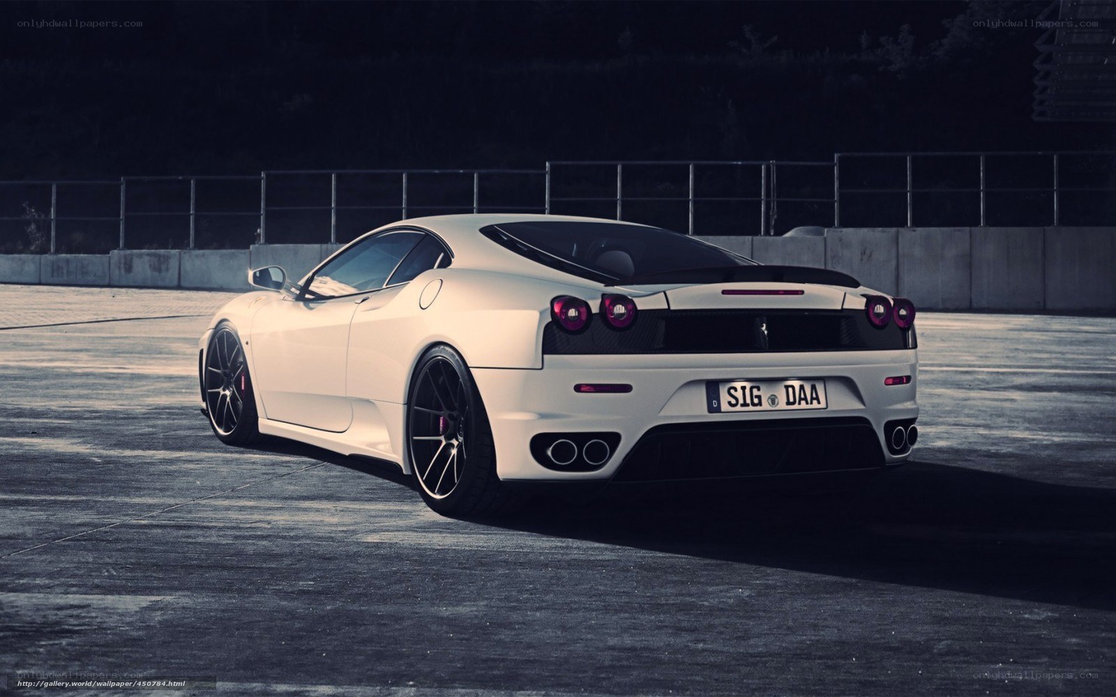 white ferrari sports car
