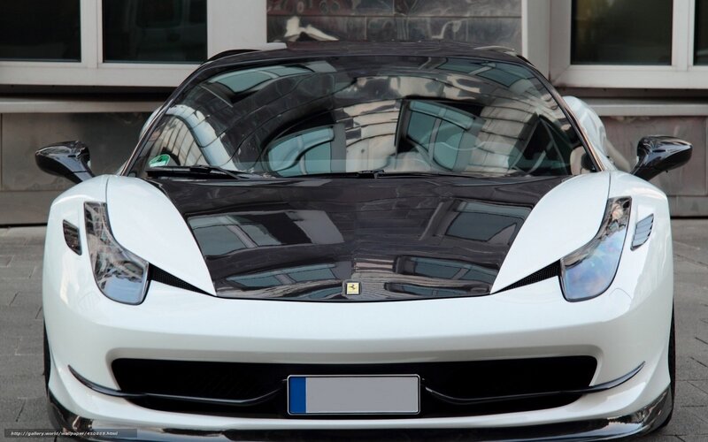 white ferrari sports car