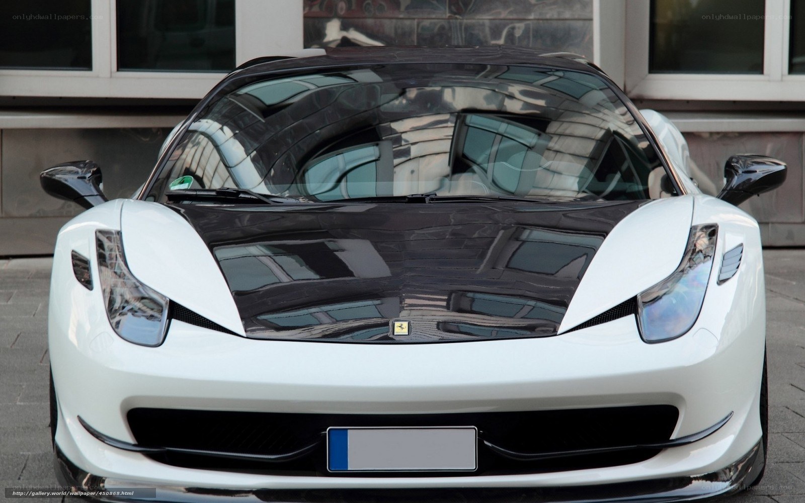white ferrari sports car