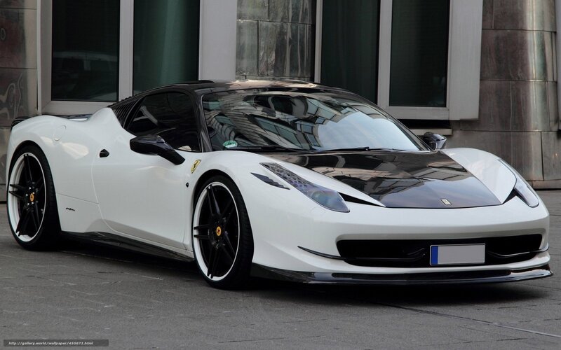 White Ferrari sports car