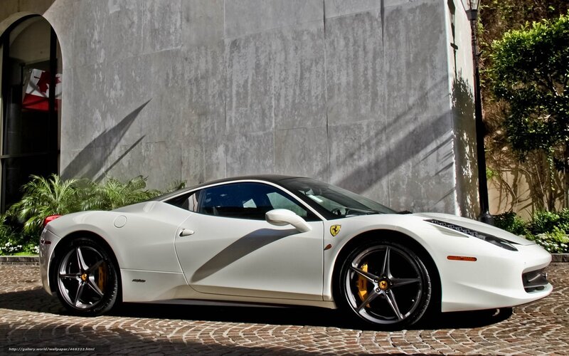 white ferrari sports car