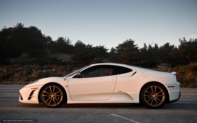 white ferrari sports car