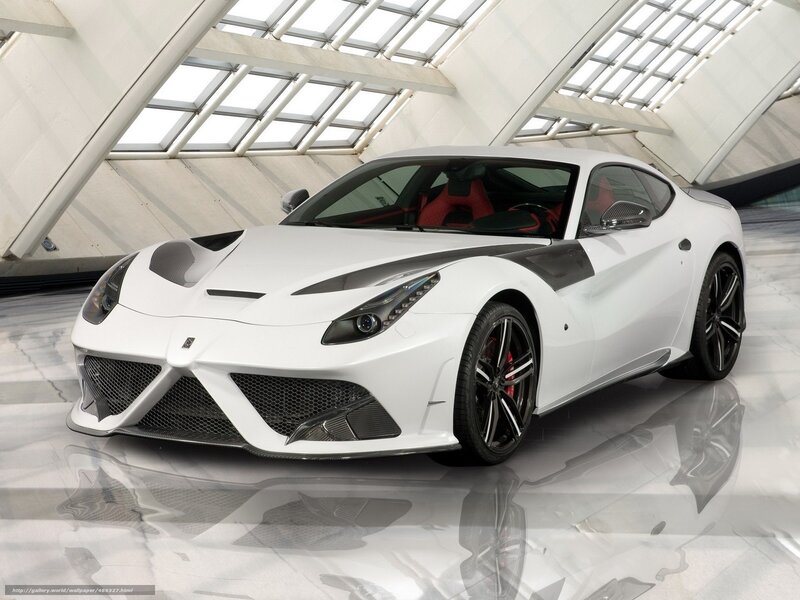 white ferrari sports car