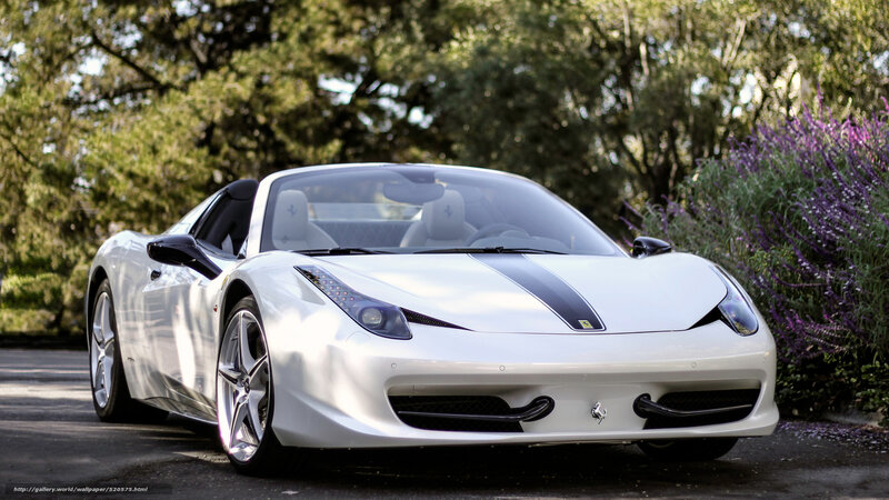 White Ferrari sports car