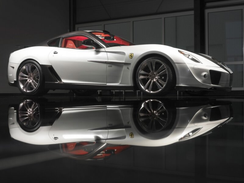 White Ferrari sports car