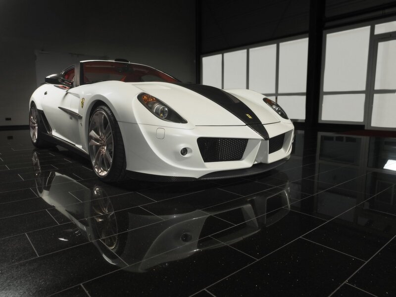 White Ferrari sports car