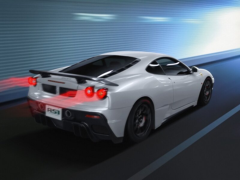 white ferrari sports car