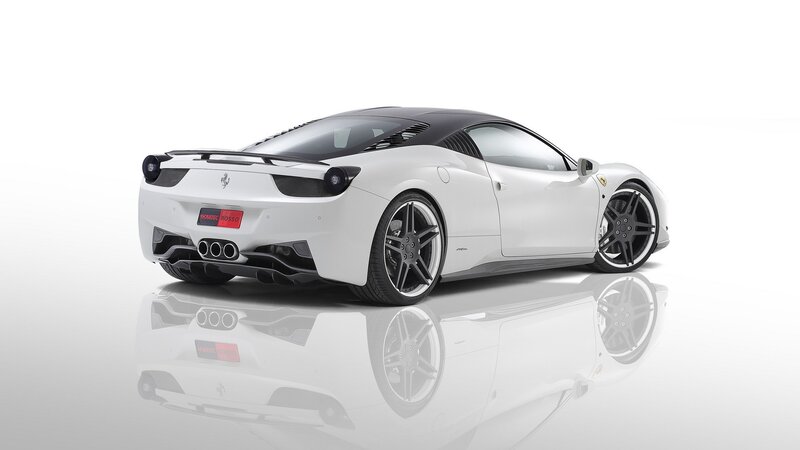 white ferrari sports car