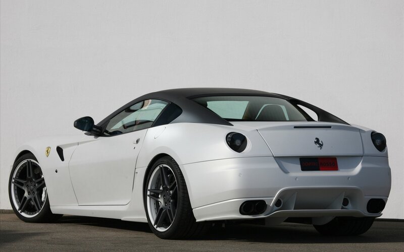 white ferrari sports car