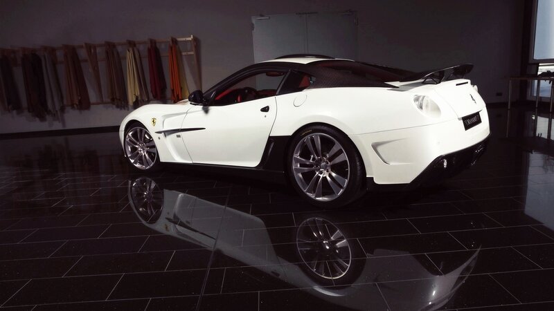 white ferrari sports car