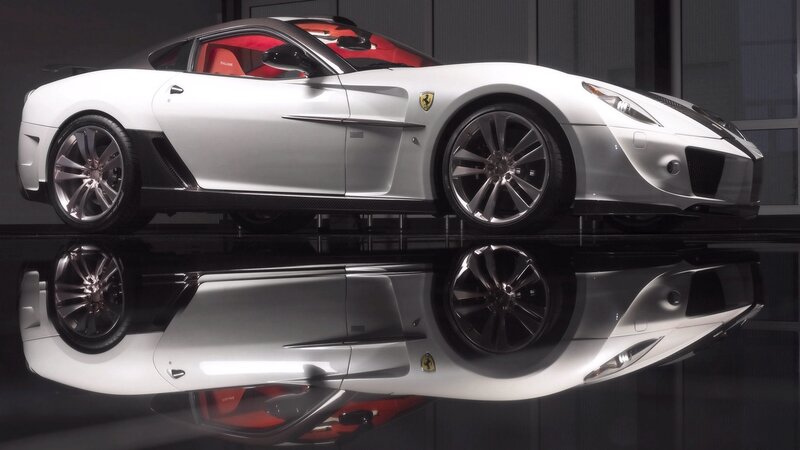 White Ferrari sports car