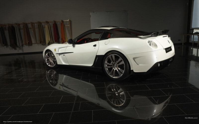 white ferrari sports car
