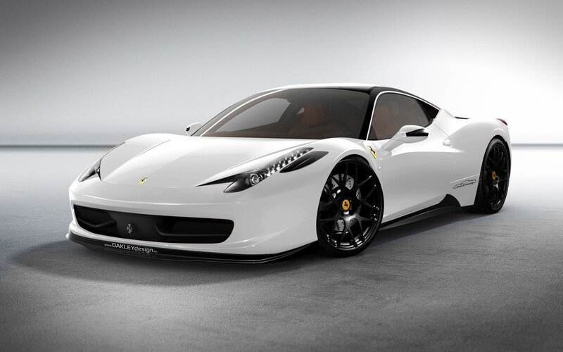 White Ferrari sports car