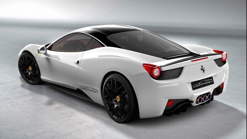 white ferrari sports car