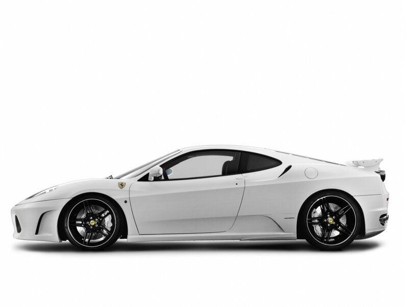 white ferrari sports car