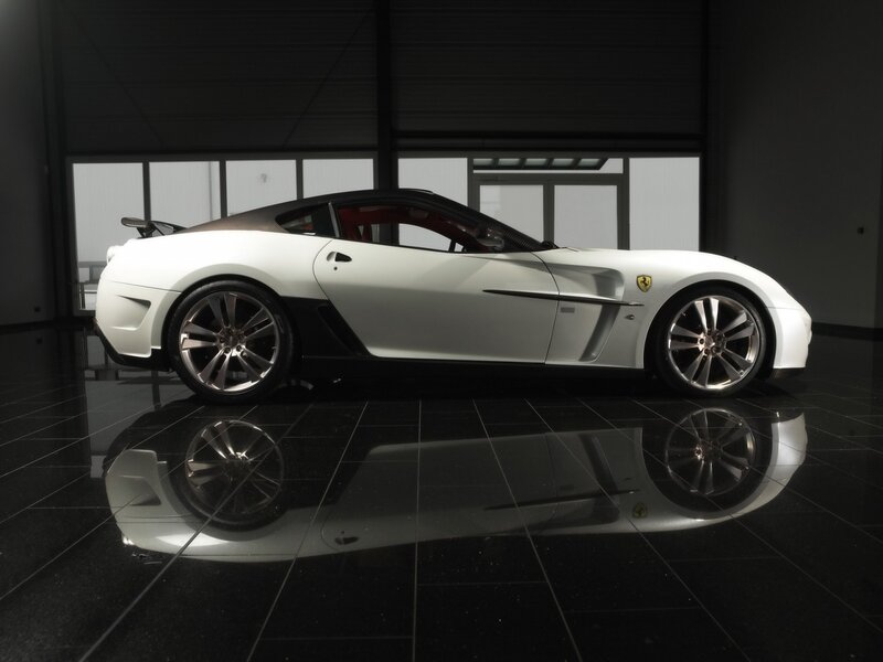 white ferrari sports car
