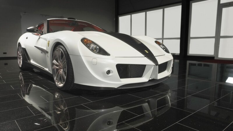 White Ferrari sports car